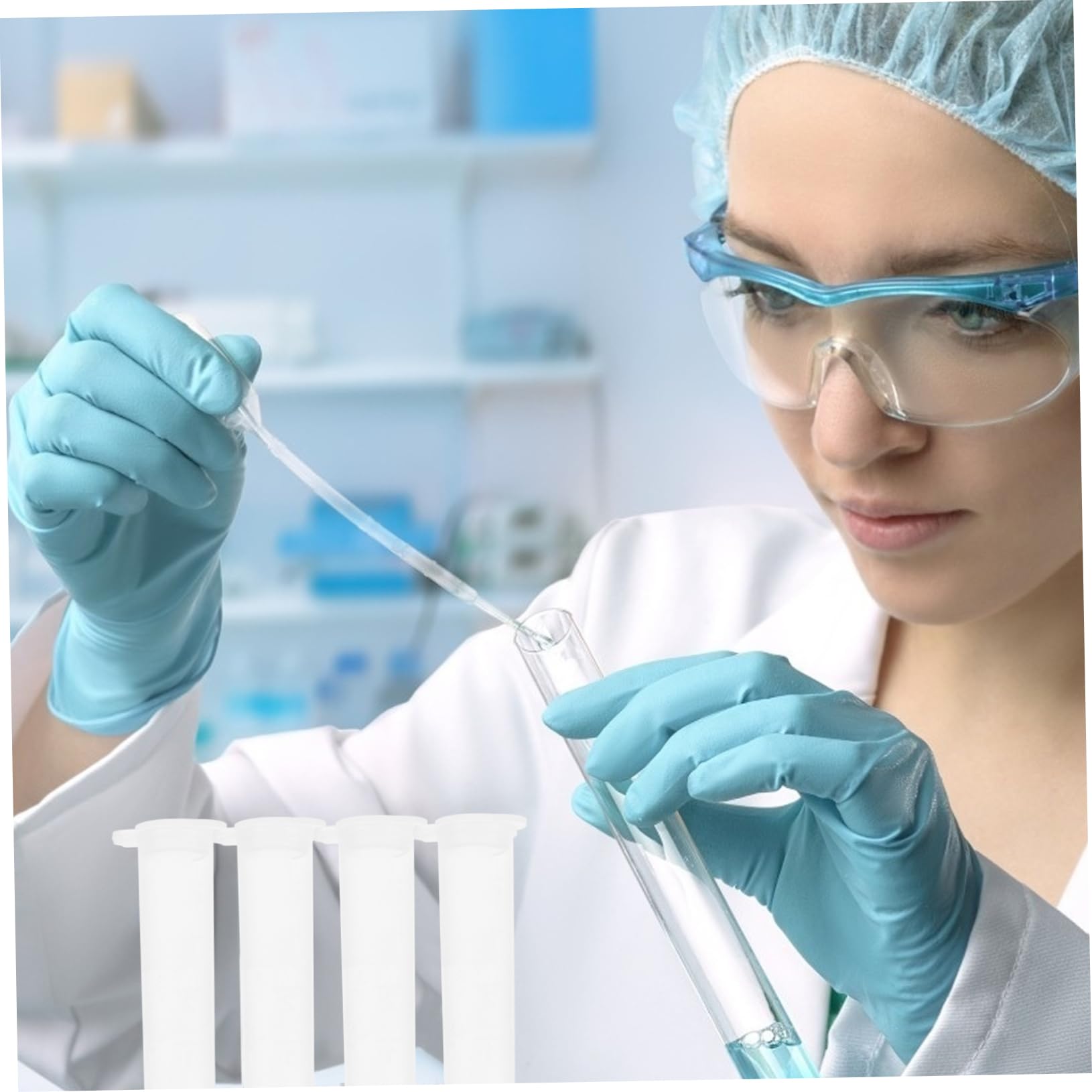 Provette da Centrifuga in Plastica 5ml, 300 Pezzi per Laboratorio