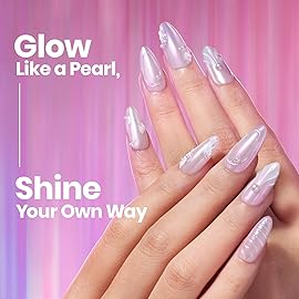 Beetles Chrome Nail Powder 2 Jars White and Purple Pearl Cromer Nail Powder for Gel Nail Mirror Effect Glitter Manicure Kit Pigment Nails Art Design Gifts for Women