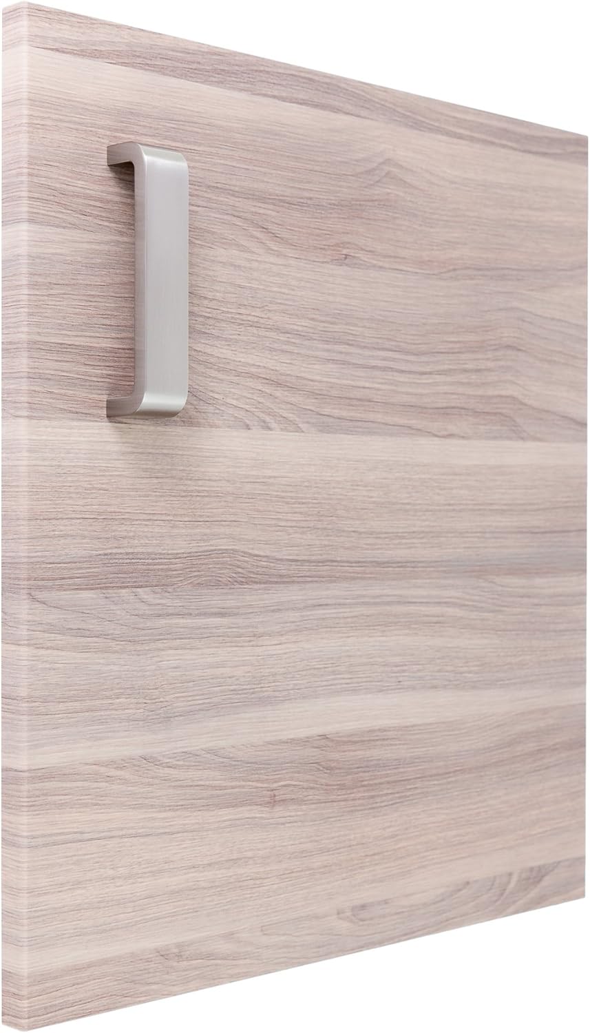 Ultra Grade URBN Modern Rounded Rectangular Wide Profile Pull 5-1/16 Inch Cabinet Handle, Brushed Nickel Finish (Pack of 2, 5-1/2 Inch Length, 5-1/16 Inch Hole-to-Hole)