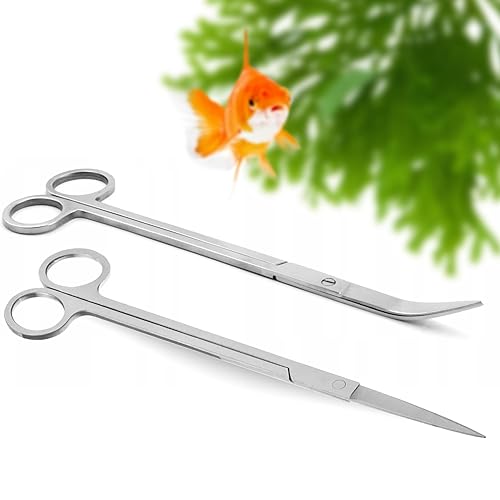 Juego de 2 pinzas hemostáticas curvadas y rectas  Pinzas hemostáticas de acero inoxidable de 10 pulgadas, pinzas grandes, pinzas de pesca, pinzas