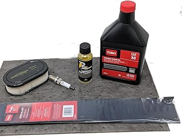 Toro Recycler with Briggs and Stratton EXi Engine Tune-Up Kit 593260 and Fuel Treatment