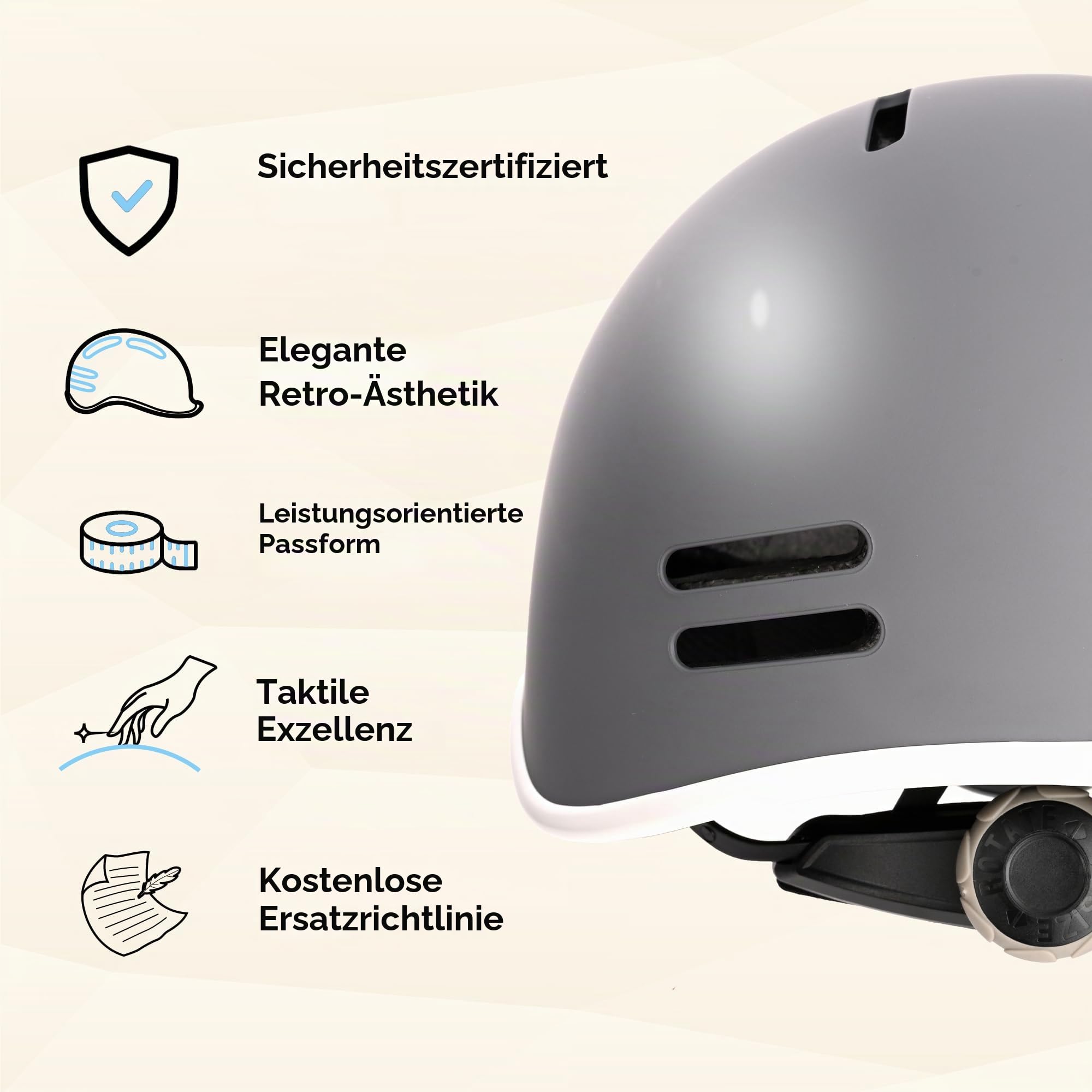 LUMDEER Stylischer Fahrradhelm Damen Herren Cityhelm Stadthelm zum Pendeln