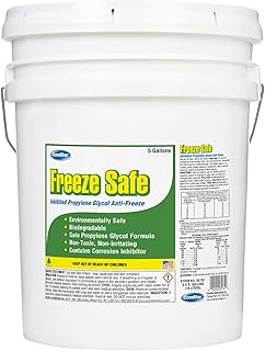 ComStar Freeze Safe, Propylene Glycol Anti-Freeze with Blue Color & Inhibitor, Prediluted to 80%, Ready to Use Formula, Made in USA, 5 Gallon (35-761)