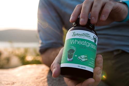 Miniatura 5 de Sproutman - Cápsulas de jugo de hierba de trigo orgánico en polvo, 100 % puro, ayuda a la digestión, alto en vitaminas, antioxidantes, clorofila,