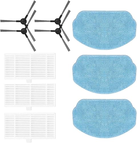 Daaxing Filtros de cepillos laterales, kits de paños de fregona, para robot aspirador Cecotec Conga 999 X-Treme, accesorios de repuesto (10 unidades)