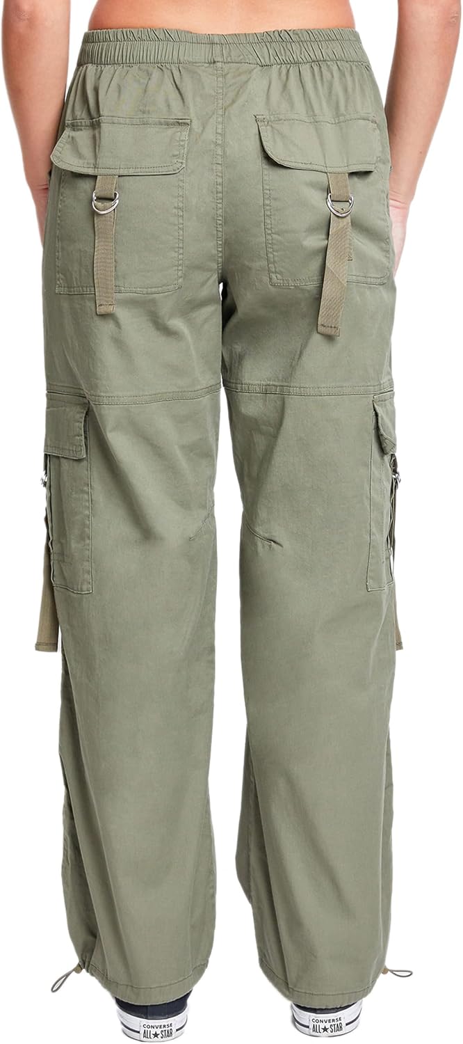 YMI Relaxed Fit Colored Cargo Utility Pant, Charcoal, S
