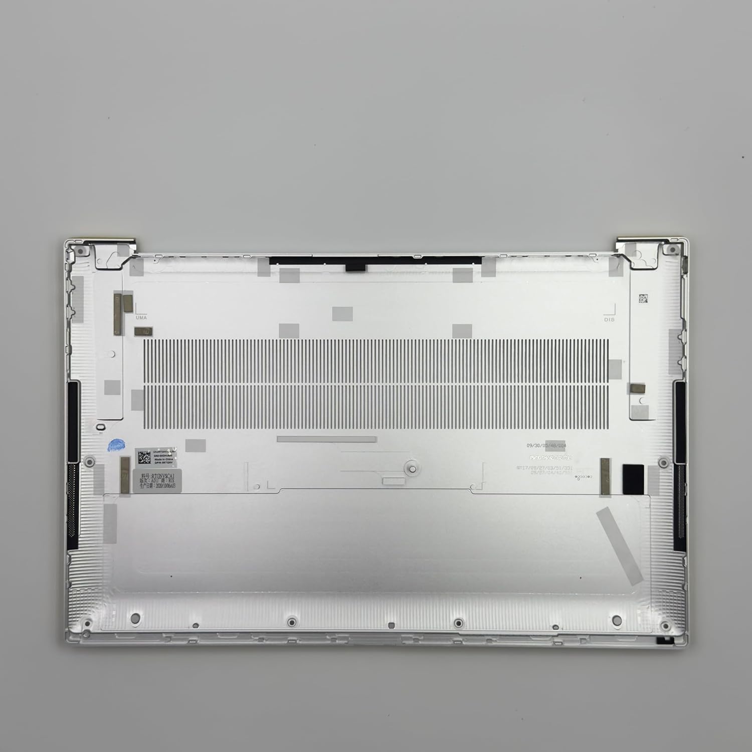 Replacement Lower Case Bottom Base Cover for DELL XPS 9700 9710 Silver 0RTGNV RTGNV