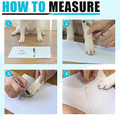 Miniatura 4 de EXPAWLORER 2 pares de calcetines antideslizantes para perro, protector de pata antideslizante de doble cara, control de tracción, protección de