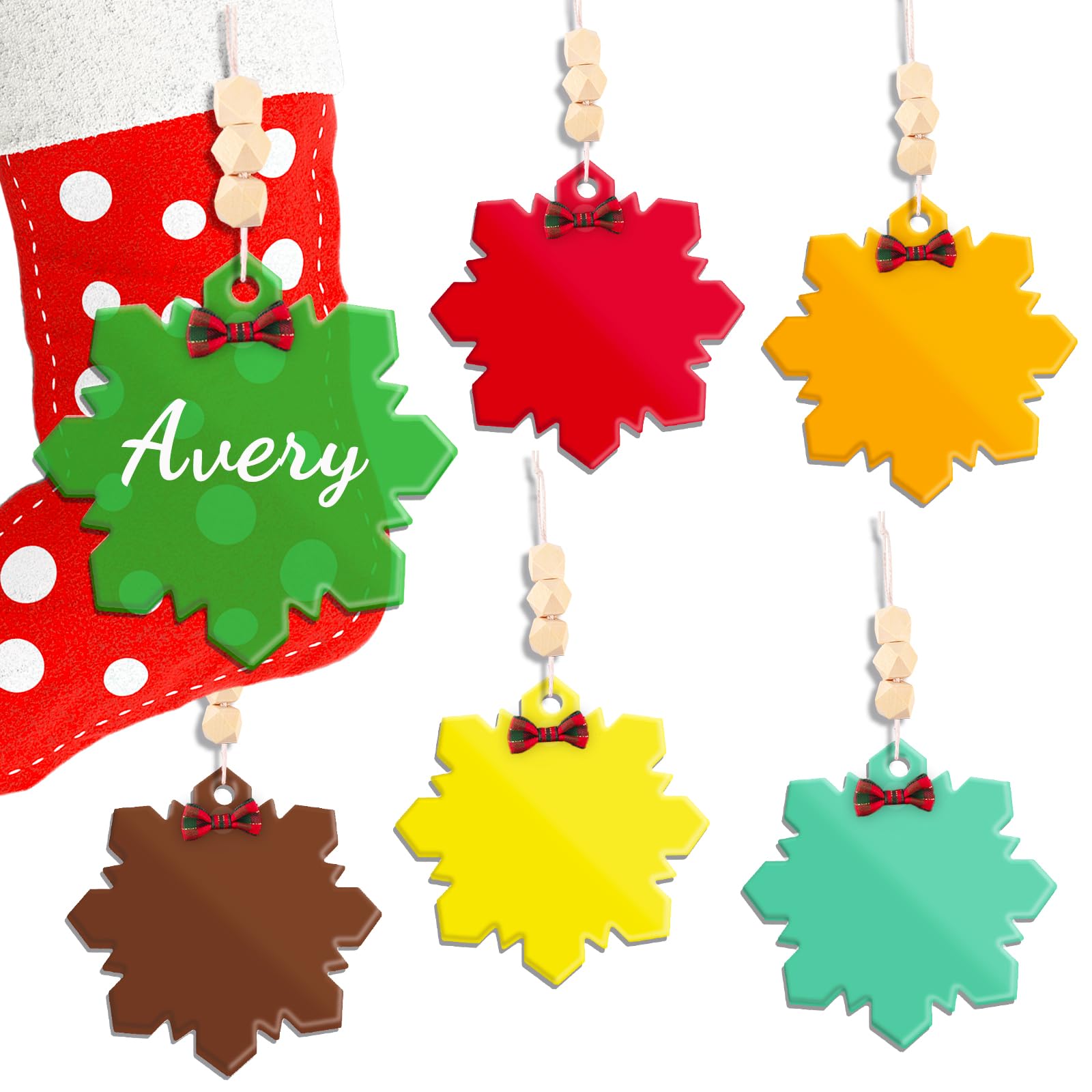 Honitra badges nominatifs flocon de neige pour trier les dossiers