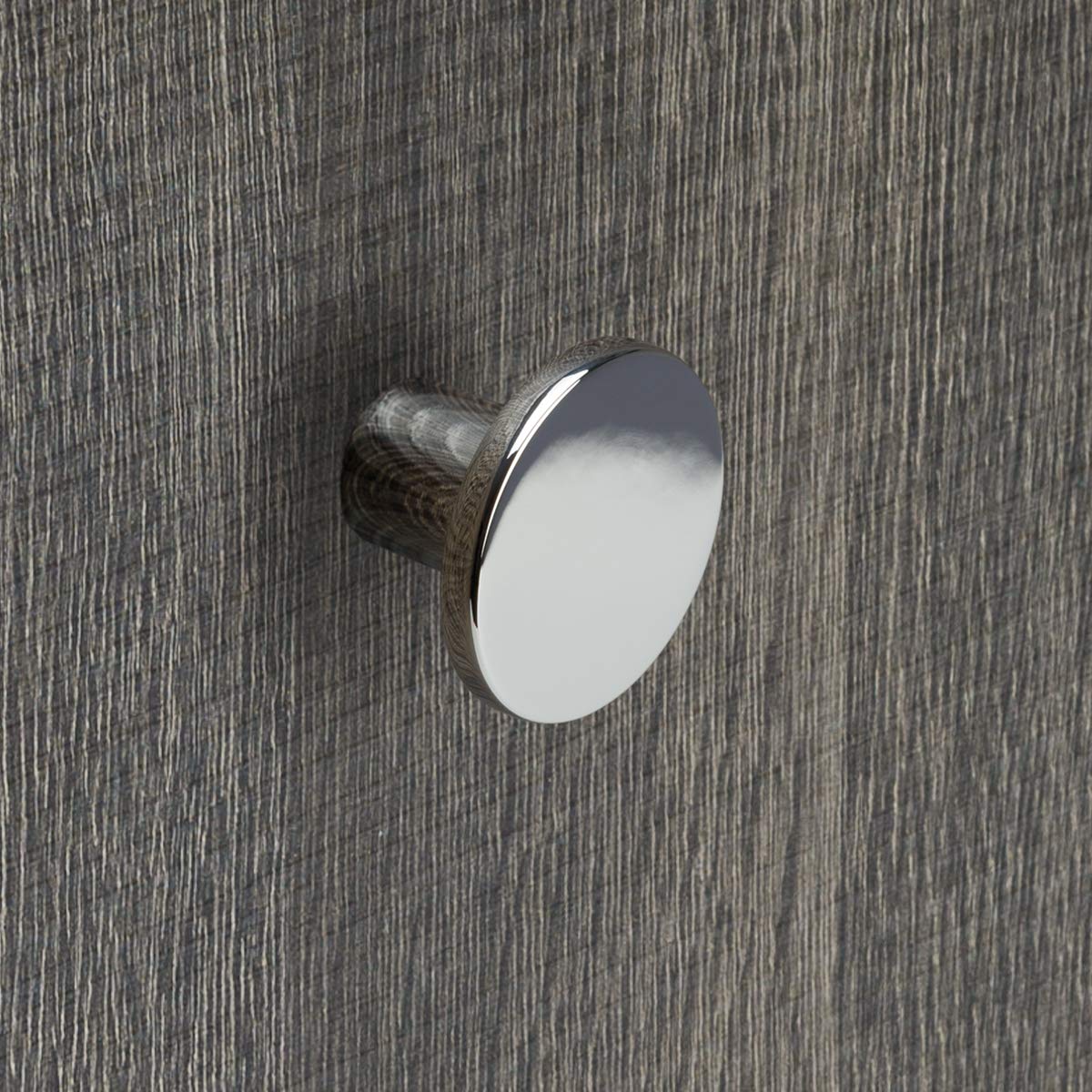 10 sztuk Century Hardware Modern 1-calowa okrągła gałka (10, polerowany chrom)