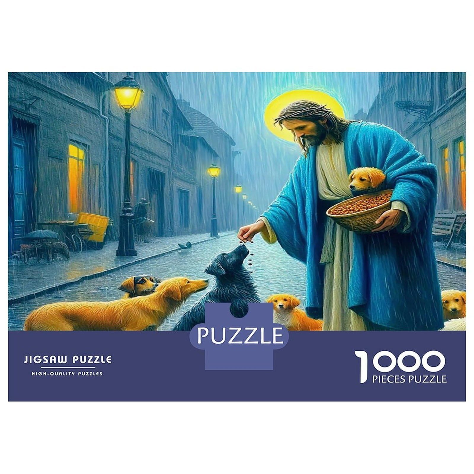 Puzzle de Jesús - Religión 1000 Piezas en Papel Reciclado para Adultos Natividad Bendita Imposible Difícil Actividad para el Hogar Regalo 38x26cm