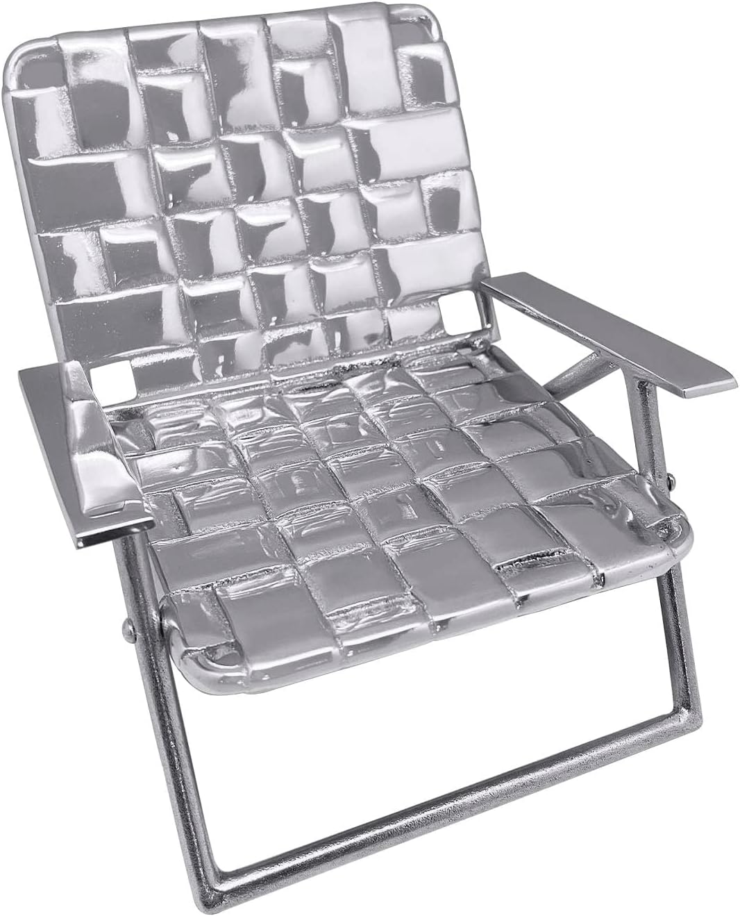 MARIPOSA BEACH CHAIR NAPKIN HOLDER | SILVER | BRILLANTE | GIFTS | NAPKIN BOX & WEIGHT SET | RECYCLED SANDCAST ALUMINUM | HANDMADE IN MEXICO