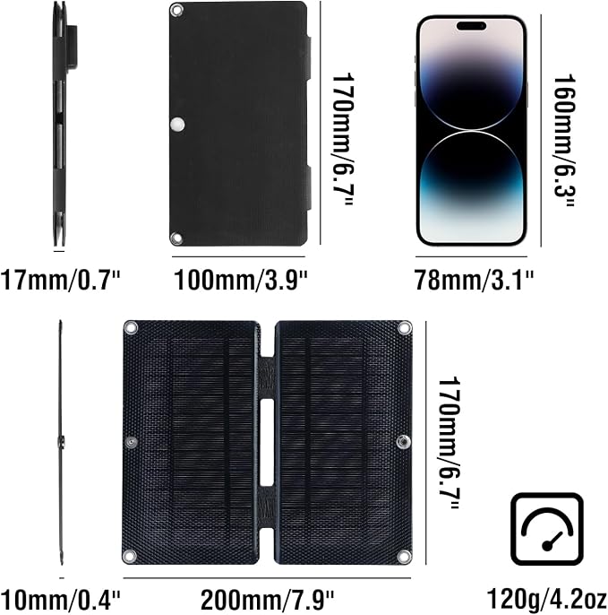 Radio portátil Raddy RF760 de onda corta con panel solar miniatura 9