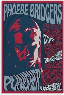 Phoebe Bridgers Psychedelic Music Poster for Room Aesthetic Decorative Painting Canvas Wall Art Dorm Office Decor Gift 12x18inch(30x45cm)