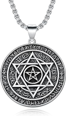 Viking Necklace for Men 925 Sterling Silver Viking Wolf/Thors Hammer/Vegvisir/Tree of Life/Compass Pendant Norse Necklace Amulet Talisman Christmas Gifts for Him Her