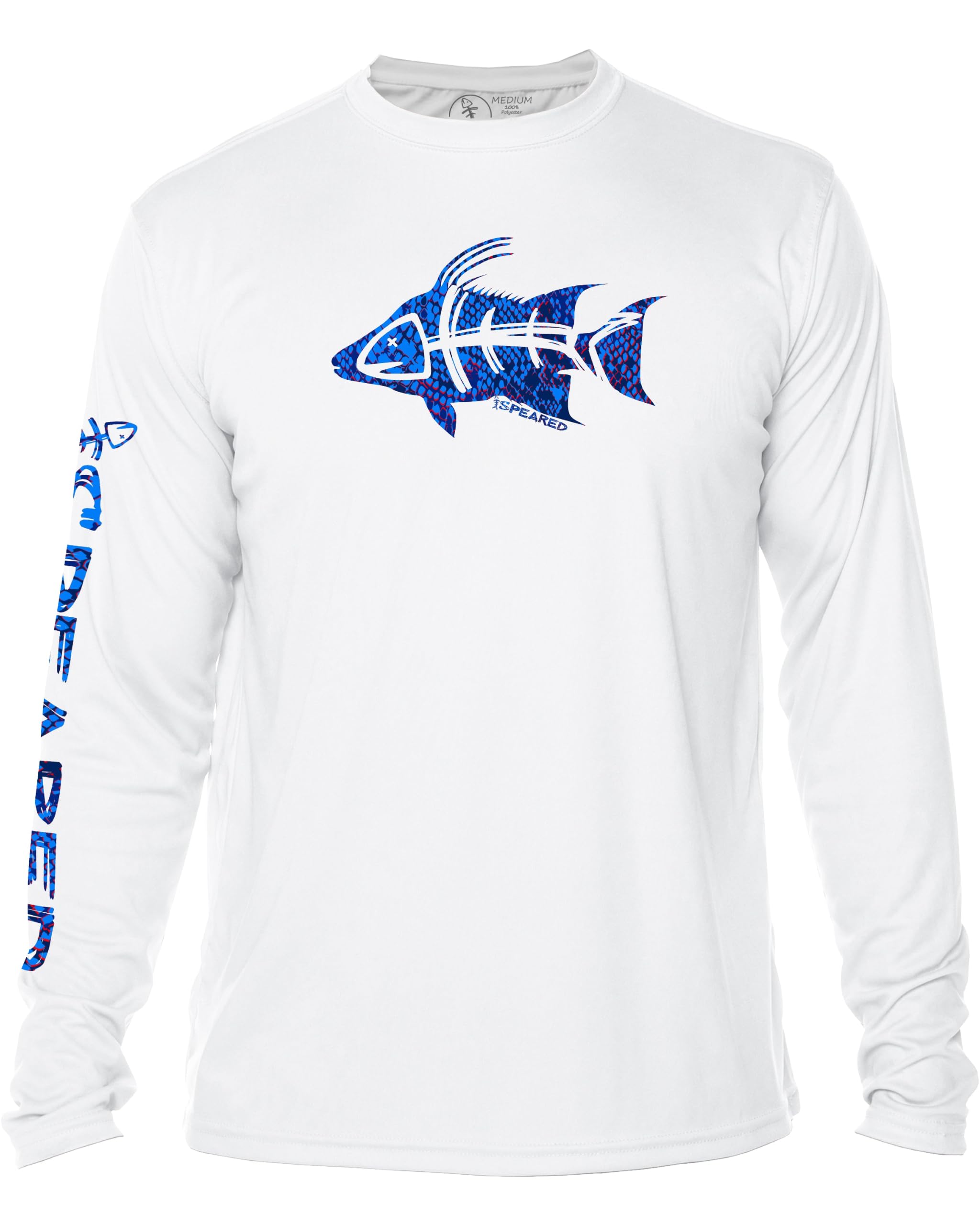 speared Spearfishing UV Sun Shirt: UPF 50+ Men's Long Sleeve Men’s Rash Guard for Scuba Diving, Fishing: Hogfish Camo-picture-49