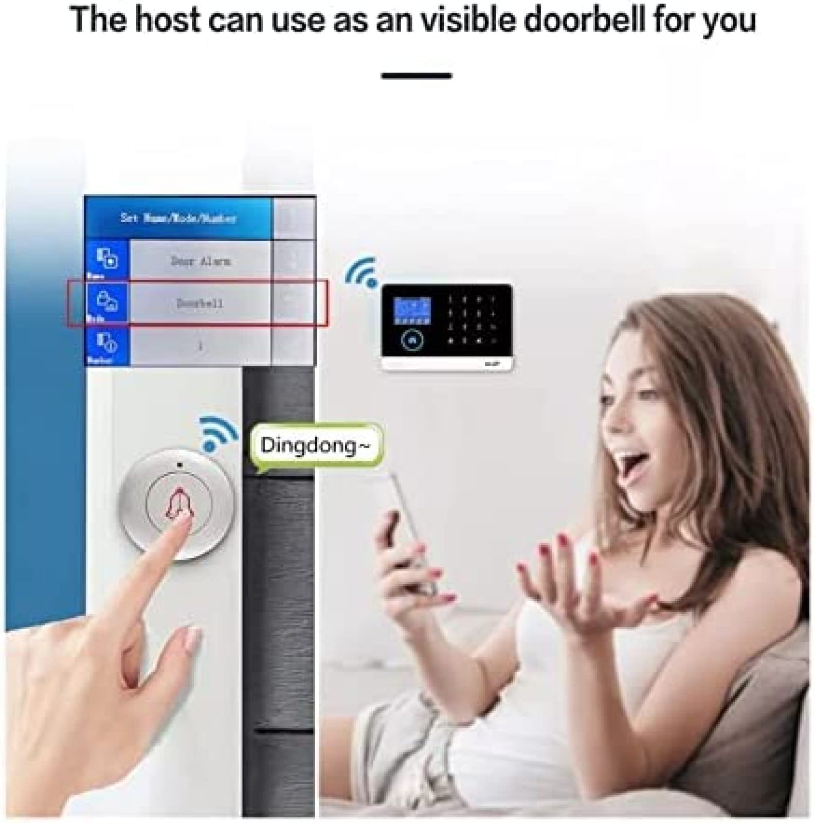 Sistema De Alarma De Puerta WiFi PG103 Sistema De Alarma Para Seguridad Antirrobo En El Hogar Alarma WiFi GSM Inalámbrico Tuya Control De Aplicación De Casa Inteligente Para Casa, Apartamento,8,mi