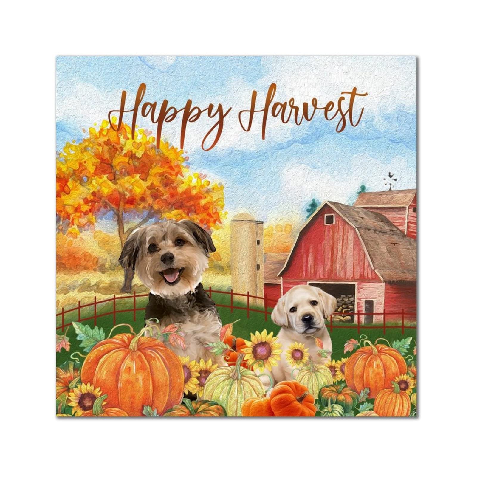 Plaque Automne Akita Inu en bois pour décorer votre salon chaleureux