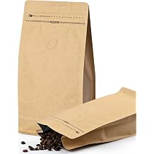 Coffee Bags with Valve 12OZ/100pcs Paper Stand Up Pouches