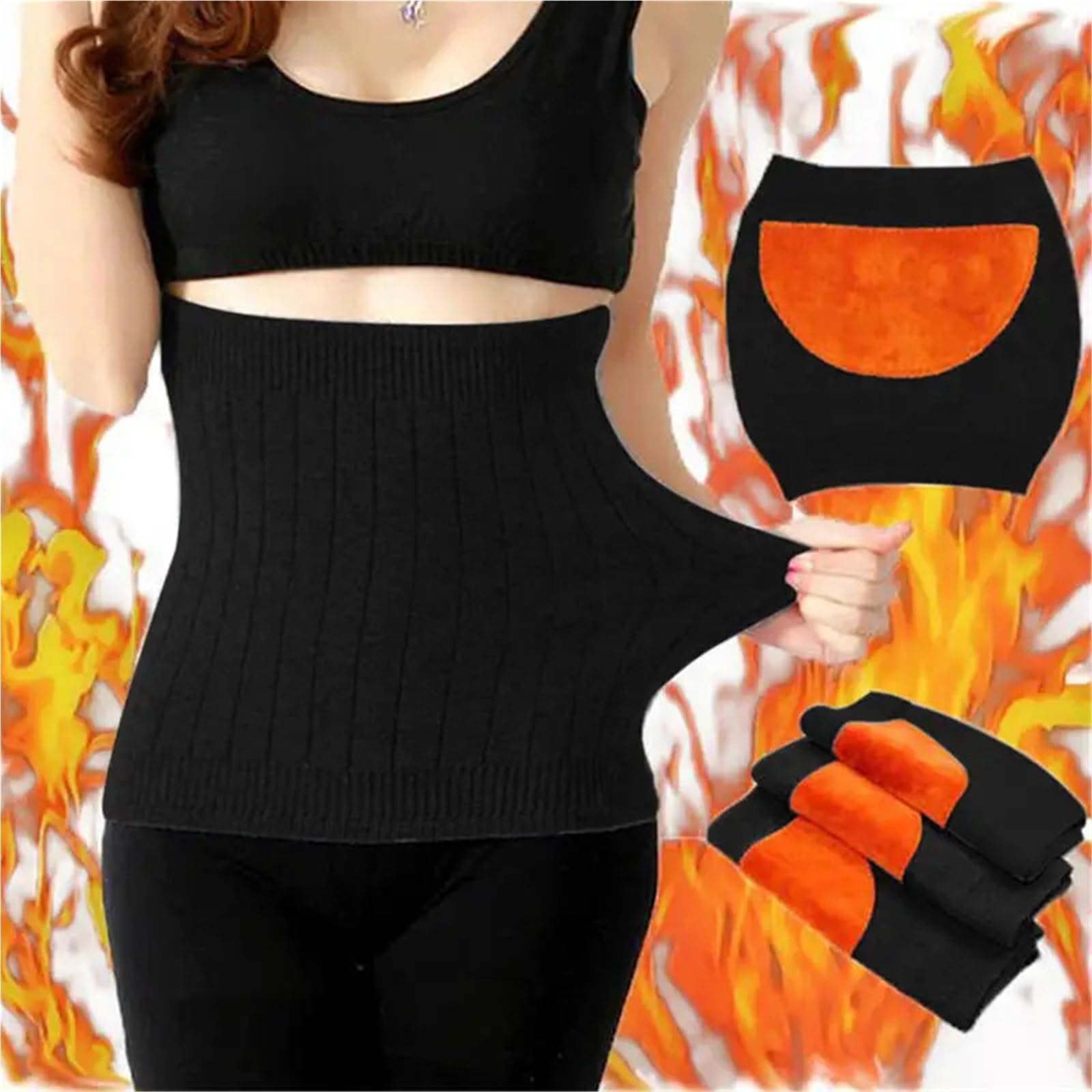 NierenwäRmer 2 Stück elastische Taillenwärmer-Rückenstütze for kaltes Wetter, bequeme Rücken-Nierenwärmer for Frauen Winter NierenwäRmer
