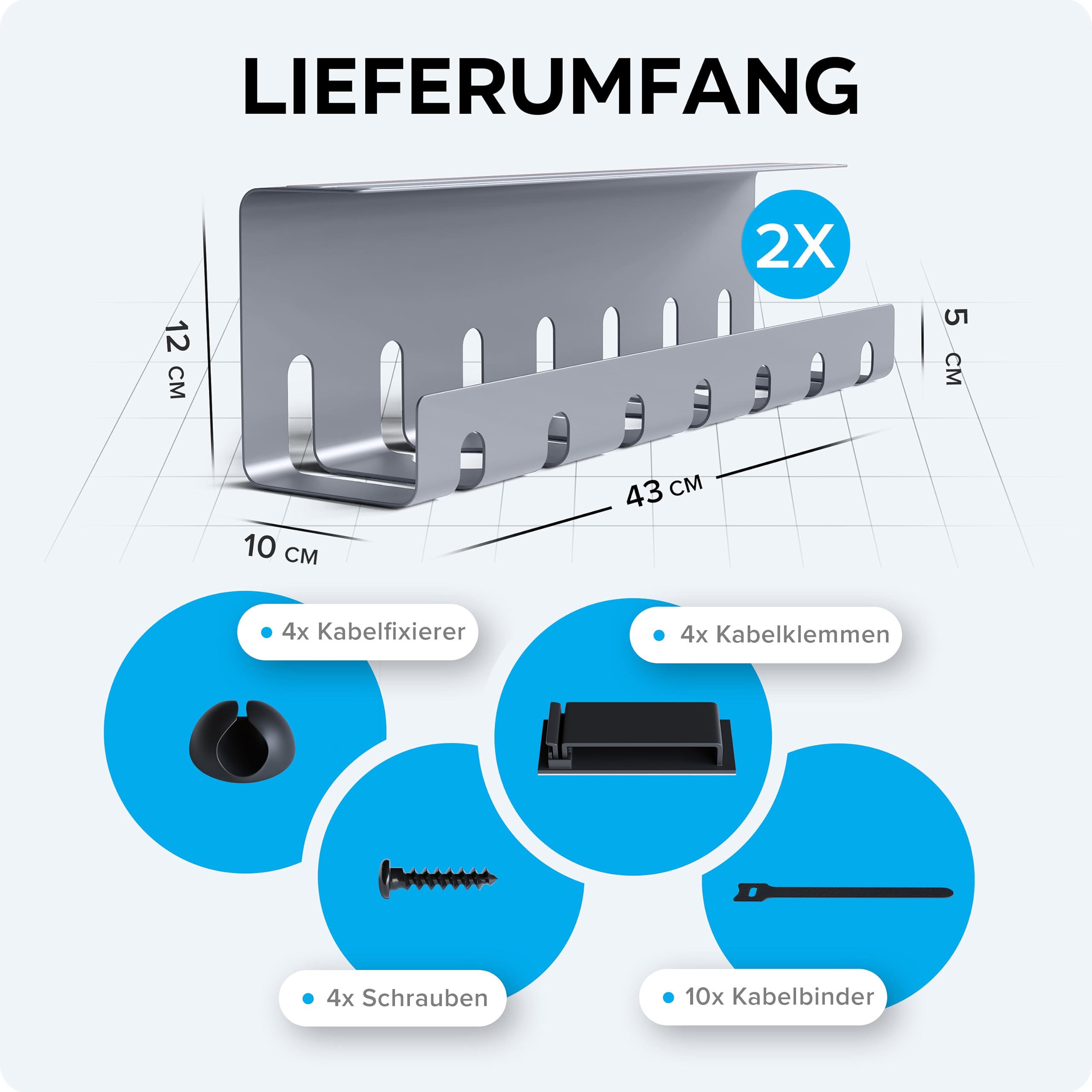 TOPK Kabelhouder Zelfklevend - Kabelclip - Bureau Organizer - Zwart