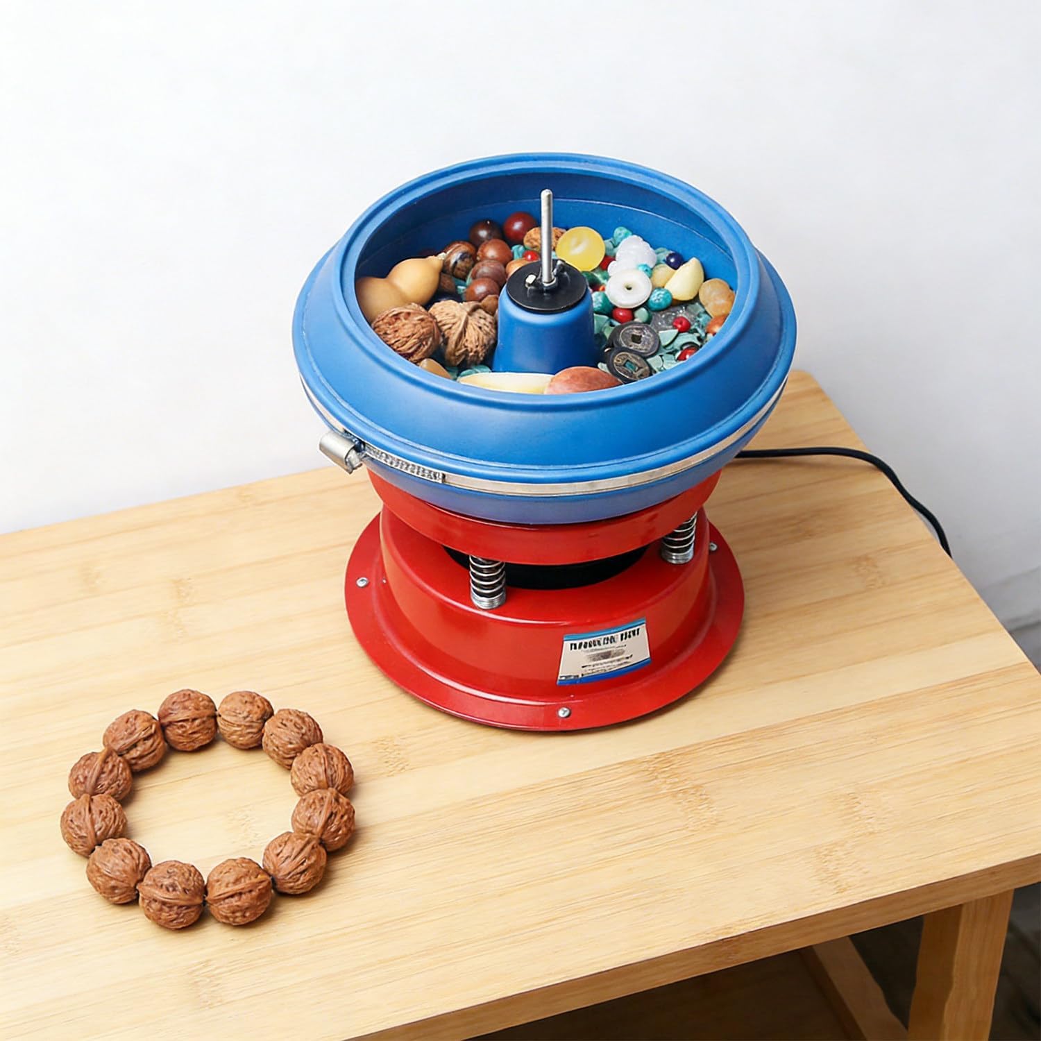 Polisher Vibratory Tumbler,Tumbler Vibrating Small Vibration polishing Machine,for Polishing Small Metal Parts Jewelry Jade Jewelry Agate,Buffing Machine for Workpiece Grinding