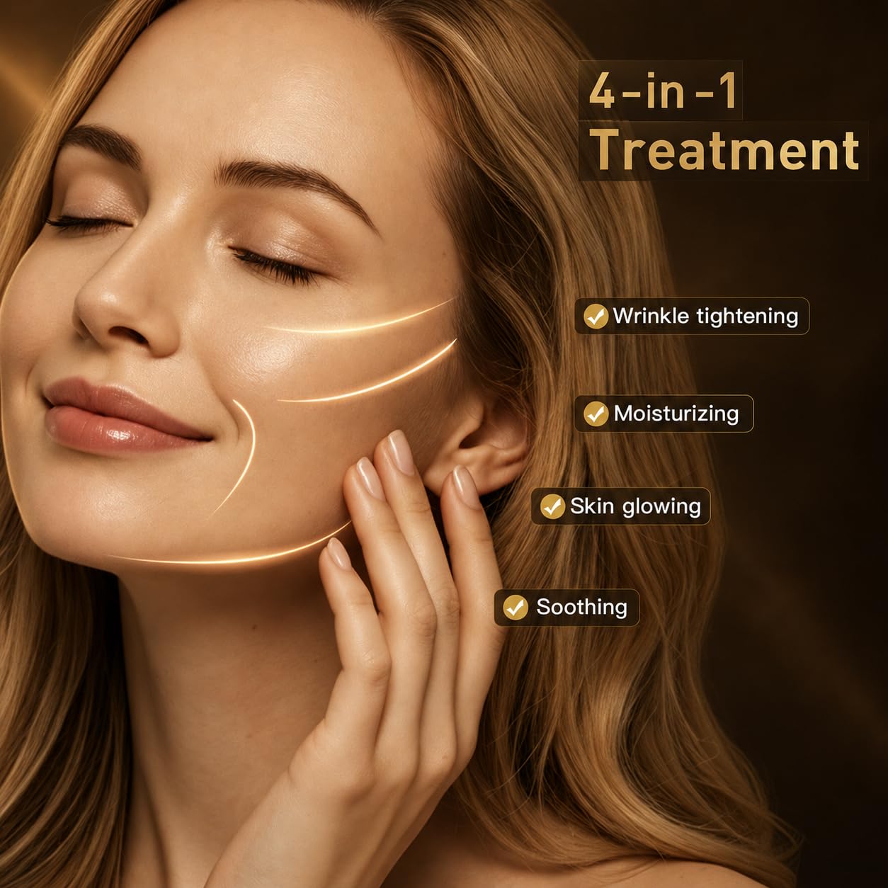 Collagen Face Mask: Skincare that hydrates, firms, and diminishes wrinkles while boosting skin elasticity. Formulated with anti-aging Carnosine and 24K Gold Collagen—suitable for all skin types.