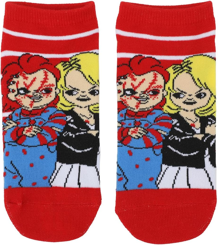 Bioworld Chucky & The Bride Of Chucky Women's 5-Pair Ankle Socks