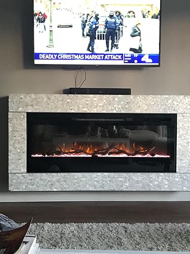 Miniatura 8 de 10 hojas de mosaico para salpicaduras de nácar de madrepera, para pegar en muro para cocina, baño, dormitorio (blanco, 12 x 12 pulgadas)