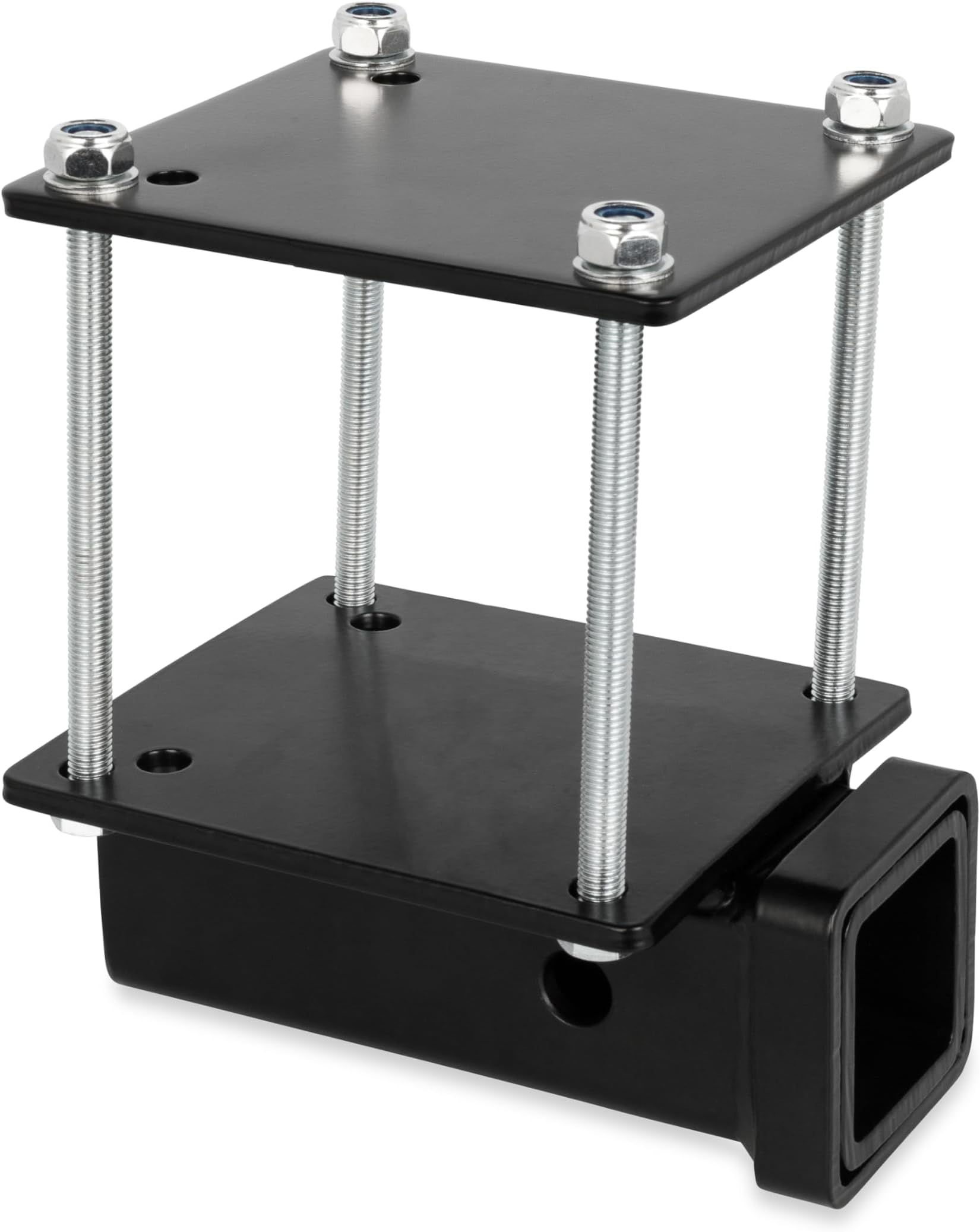 Camco Eaz-Lift Camper/RV Bumper Hitch - Ideal for Bikes, Cargo Racks & More - Clamps onto 4โ Square RV Bumpers - No Drilling Required for Install - Crafted of Heavy Duty Powder-Coated Steel (48473)