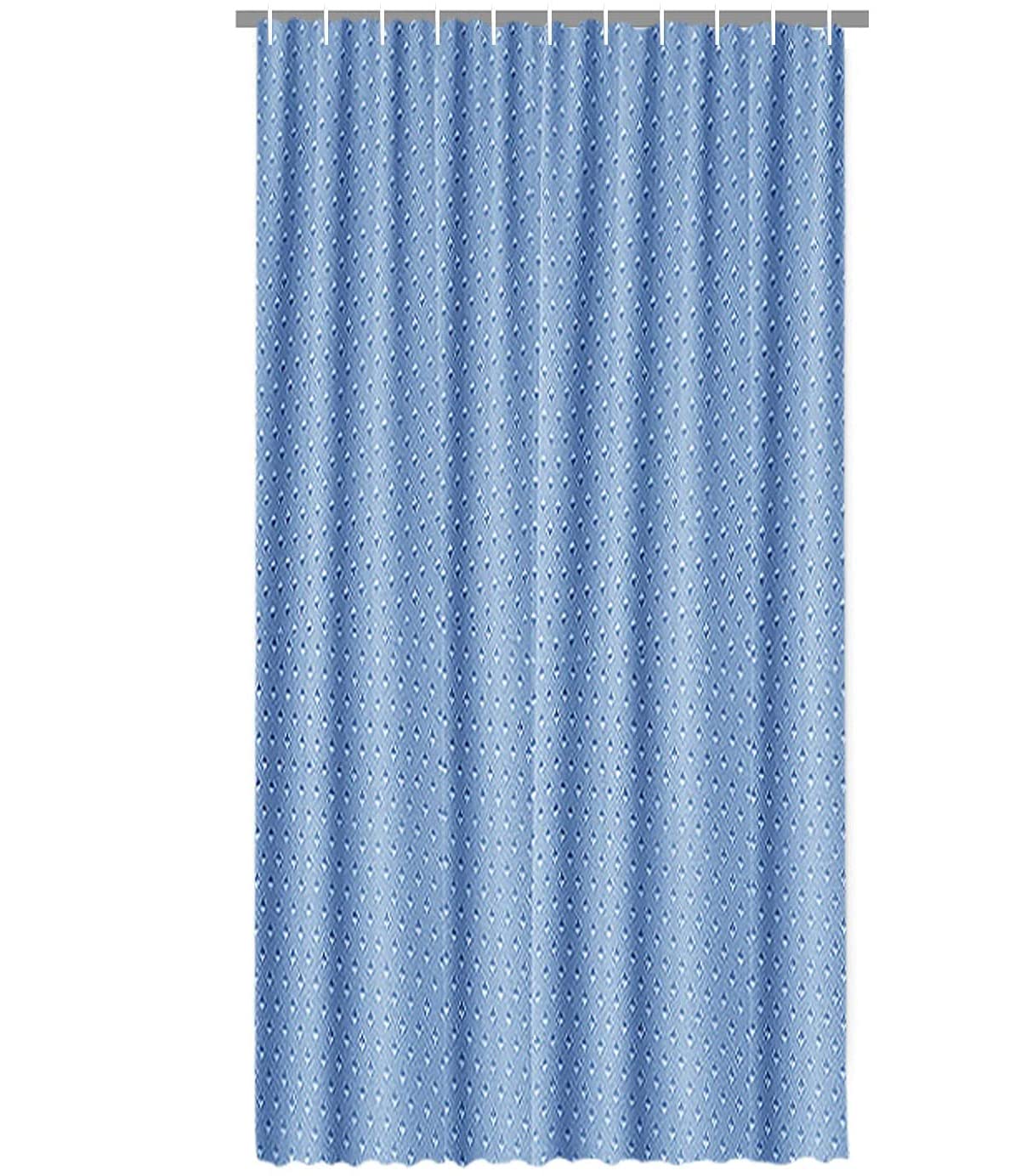 Htuk Light Blue Waterproof Shower Curtains 180 X 180Cm With 12 Hooks Mildew And Mould Resistant Fabric Shower Curtain 100% Polyester Diamond Pattern Shower Curtains (Light Blue)
