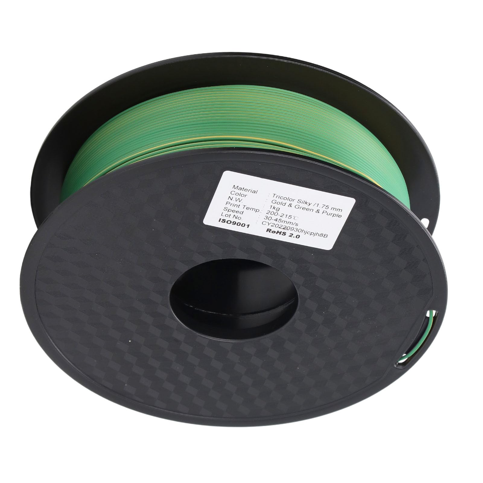 Filament PLA 3 kolory Złoty Zielony Fioletowy 1,75 mm Filament jedwabny Materiały eksploatacyjne do drukarek 3D Potrójny kolor Gładki druk Silna wytrzymałość dla entuzjastów druku