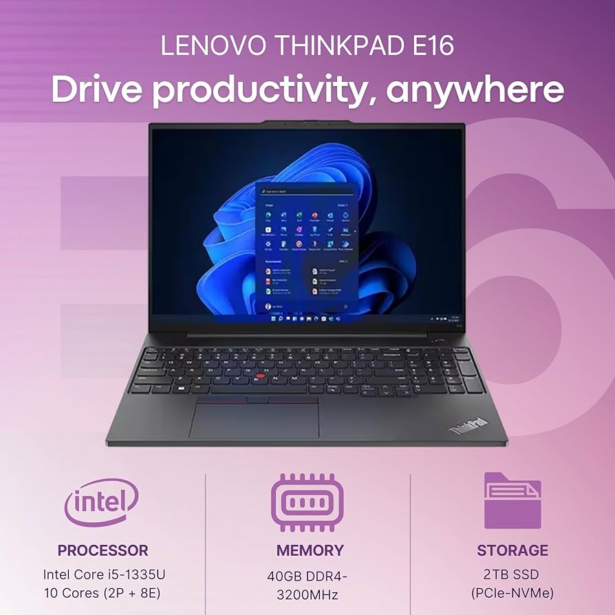 Amazon.com: Lenovo ThinkPad E16 Gen 1 Business Laptop Computer