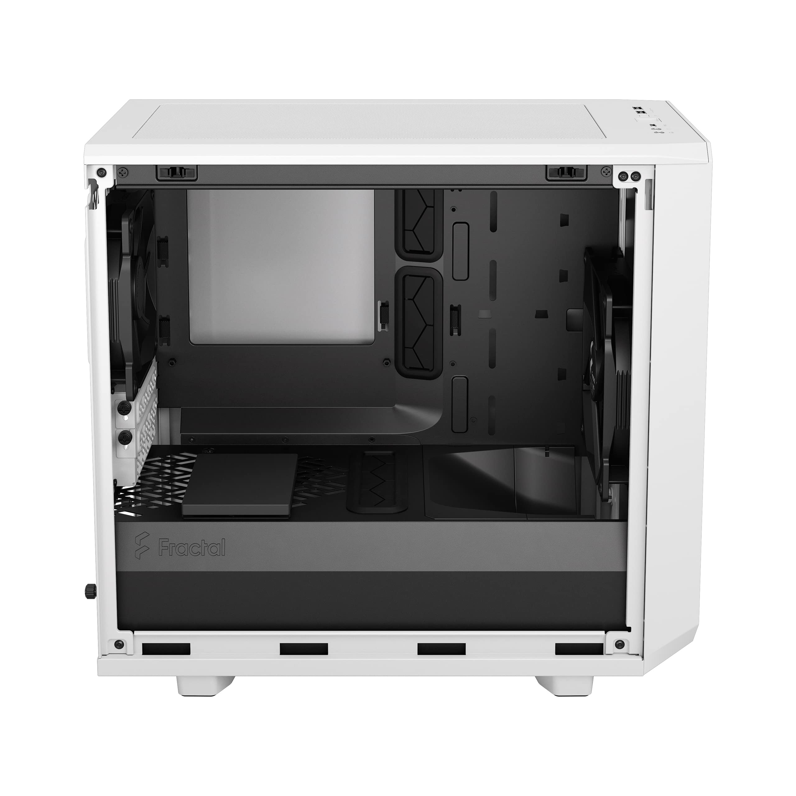 Fractal Design Meshify 2 Nano - MinI-Itx Tower (geh?rtetes Glas) - Keine Spannungsversorgung (atx) - Wei? - Usb/audio (fD-C-Mes2N-02)