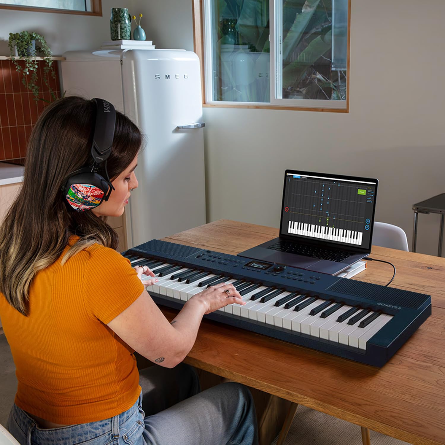 Roland GO:Keys 3 Music Creation Keyboard Midnight Blue 61 Tasten + keepdrum Keyboardständer