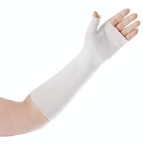 Rolyan Thumb Spica Stockinette, tubo Stockinette, medias de algodón para uso preenvolvente, manga de muñeca de algodón para protección de la piel