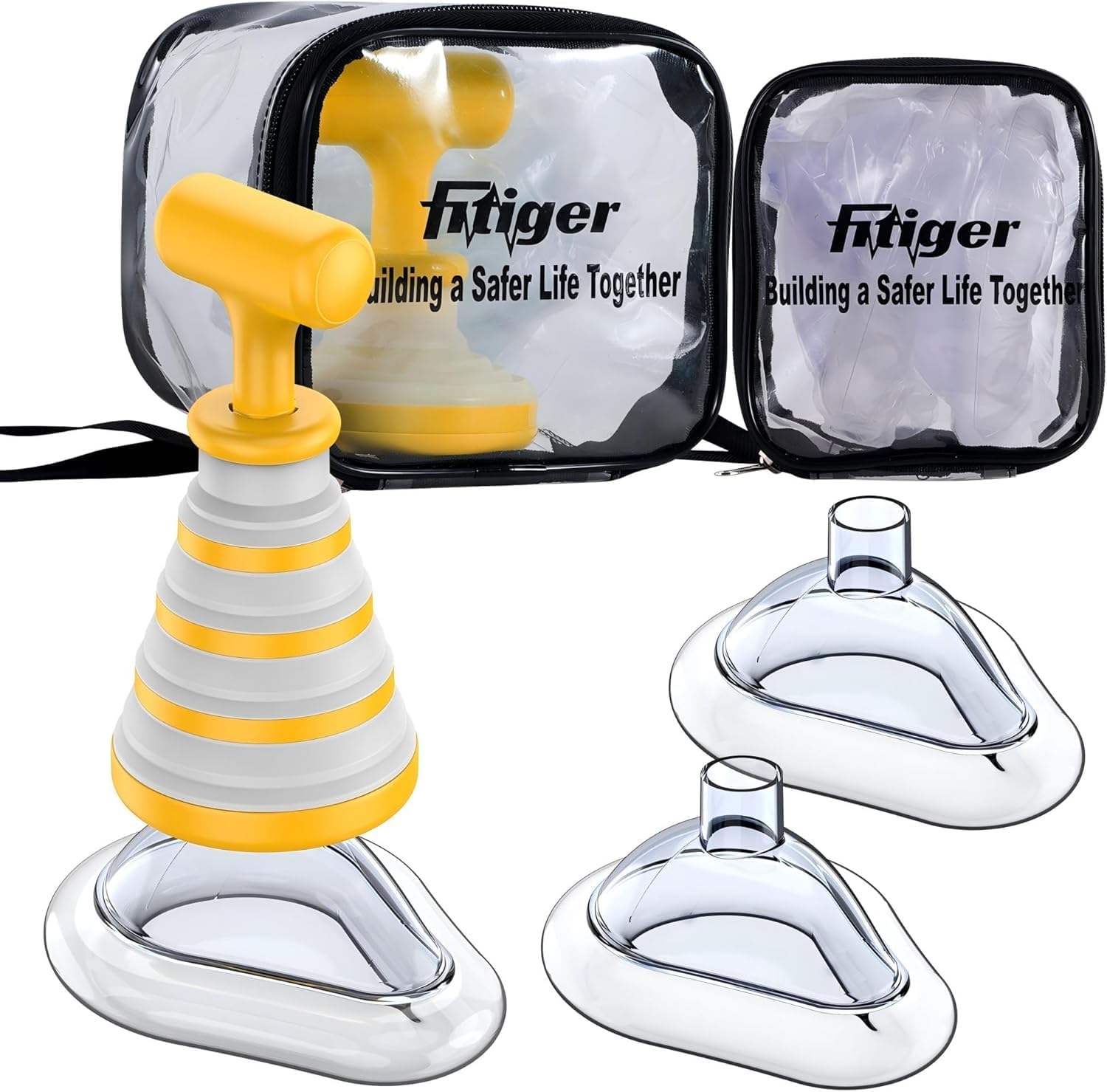 FoldPumpVac Collapsible Airway Clearance Device Home Kit,First Aid Device for Children and Adults, Portable Vacuum Body Suction Apparatus