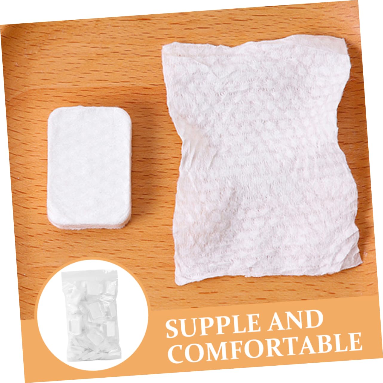 Healvian Pannelli di Cotone Struccanti Compressi Non Tessuto 50 Pezzi per Pulizia Viso, Donna