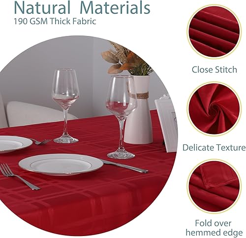 Miniatura 86 de JUCFHY - Mantel rectangular marroquí de tela jacquard a prueba de derrames y resistente al agua y al aceite, mantel decorativo para uso exterior e