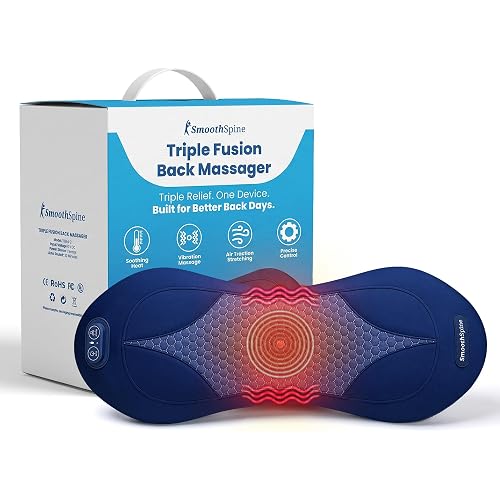SmoothSpine 2.0 Upgraded Triple Fusion Back Massager Heat and Decompression