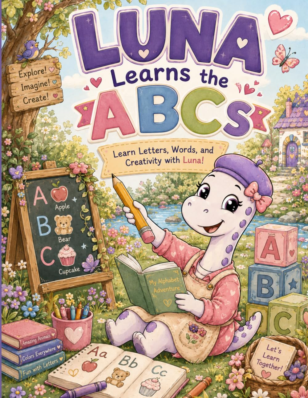 Luna's ABC Adventure Coloring Book: Learn Letters, Words, and Creativity with Luna!