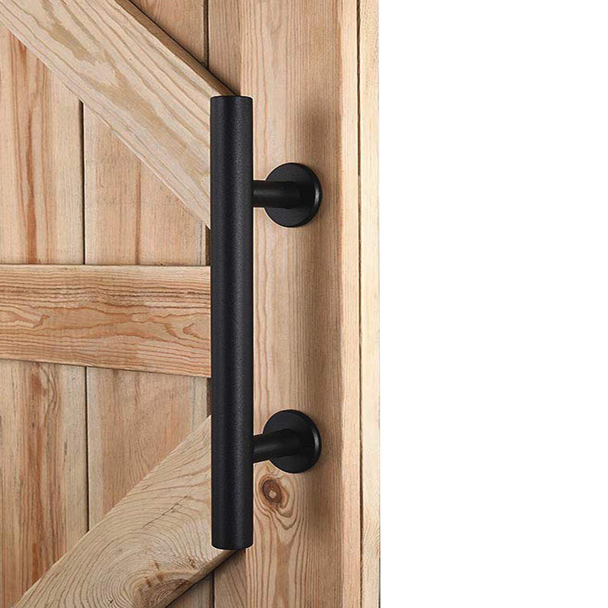 Buy Barn Door Handle Set, Round 12" Pull and Push Sliding Door Handle