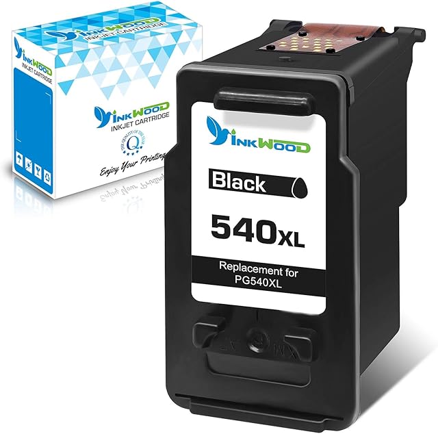 Inkwood 540XL Black Ink Cartridge Replacement for Canon PG-540XL, Compatible for Canon Pixma MX475 MX525 MG4250 MG3650 MG3550 MG3250 MG3150 MG4100 TS5150 TS5151 (1 Black)