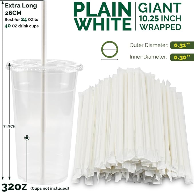 Pitillos de papel biodegradables 10.25 pulg. pack 300 miniatura 2