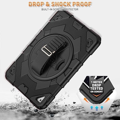 Miniatura 3 de Timecity Funda para iPad de 10 generación, para iPad 10.9 20232022 con protección fuerte, protector de pantalla, correa de mano, correa para el