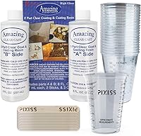 Vista 1 de Increíble kit de resina epoxi fundida transparente por Alumilite, vertido profundo con 20 vasos de mezcla de plástico desechables y varillas
