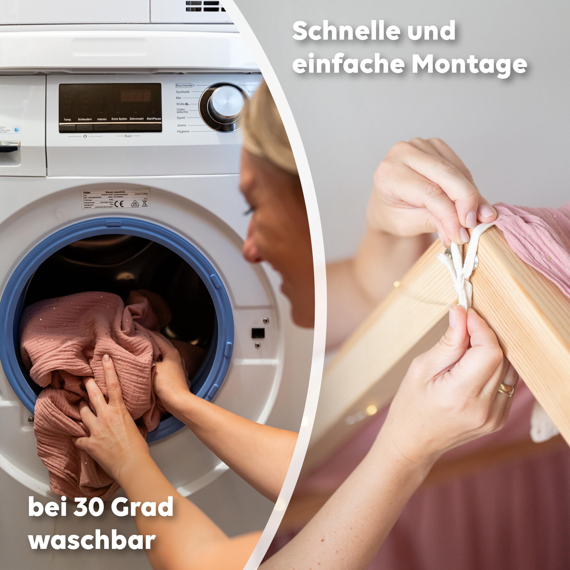 lilimaus Hausbett Himmel mit Gold Applikation [in 12 Farben] Betthimmel Hausbett aus 100% Baumwolle Musselin - Stoffhimmel für Hausbett Deko Mädchen & Jungen - Himmel für Hausbett Kinderbett Vorhang