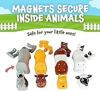 Vista 5 de Magnetic Mix or Match Farm Animals Toy Play Set, 16 Pieces