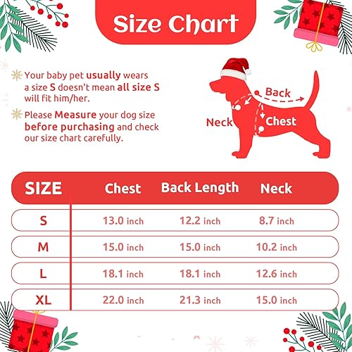 Miniatura 4 de Suéteres de Navidad para perros con agujero para la correa, lindos trajes de Navidad para perro, ropa cálida para invierno, para cachorros, gatos,