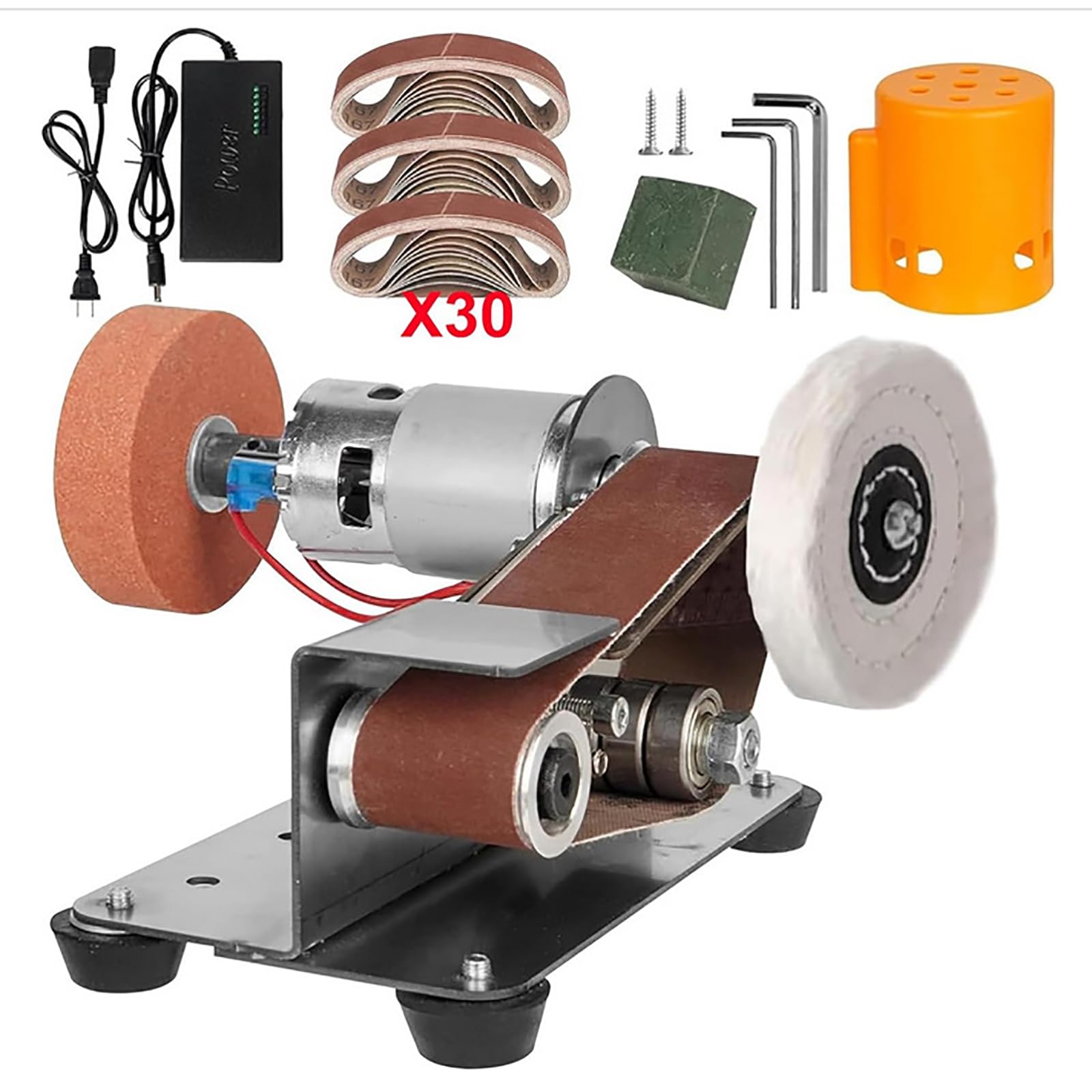 Lijadora de banda de 4000 a 9000 rpm para lijar metal y madera